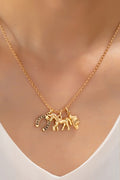 Horse and Horseshoe Charm Necklace