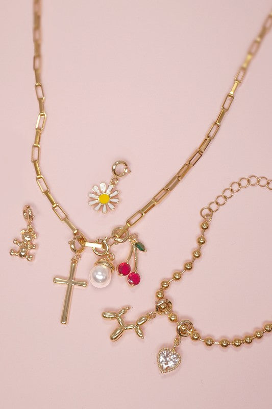 Charm - 18 K Real Gold Dipped with Spring Ring Clamp