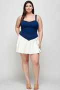Plus Size Tank Hanky Hem Bustier KY17950-T