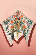 Large Floral Print Bandana Scarf Silky Feeling