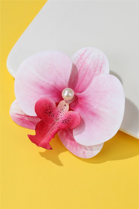 Tropical Orchid Silk Floral Hair Clip