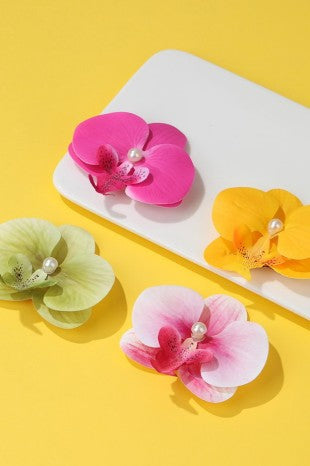 Tropical Orchid Silk Floral Hair Clip